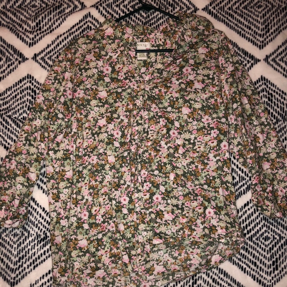 Floral button up